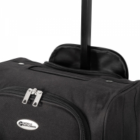 Troler cabina avion, 2 roti, 3 manere, negru, 48 x 32 x 23 cm, WE101